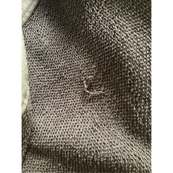 Free People Coated Denim & Knit Sweater Draped Front Moto Jacket 8 - Picture 13 of 15